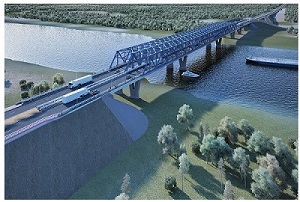 Реконструкция мостового перехода через р.Волхов на а/д М-18 